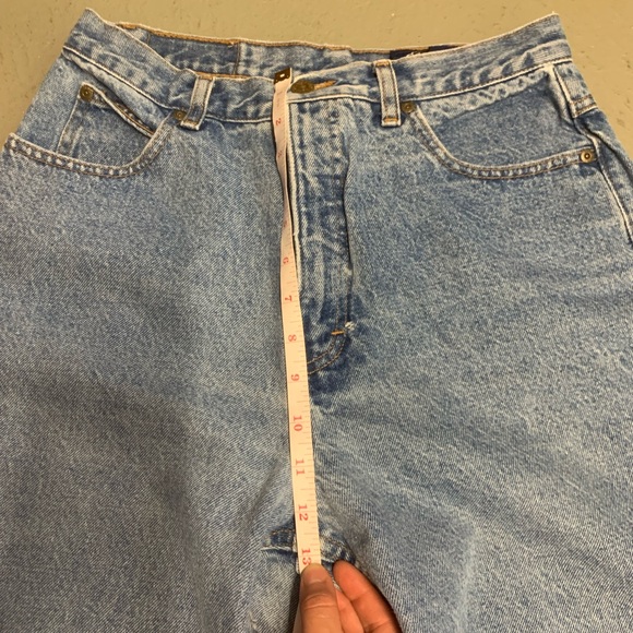 VTG Eddie Bauer Classic Fit Faded Blue Denim Mom Jeans Size 12 - Picture 7 of 12